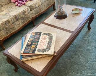 Vintage marble top coffee table