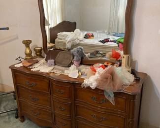 We have a dresser and mirror for sale