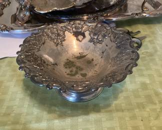 Silver plated serving dish
