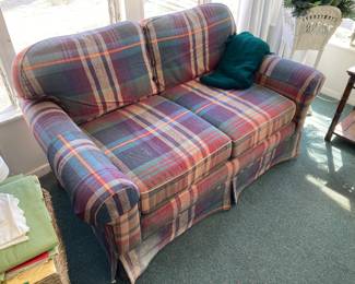 We have a lovely loveseat for sale too In the den