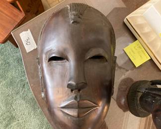 Black wooden African sculpture