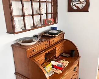 Roll top desk- smooth and clean