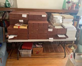 over 25 sets of assorted scenes ( dogs, birds, cinderella, Russian,  ) dishes with paperwork sold in sets only 