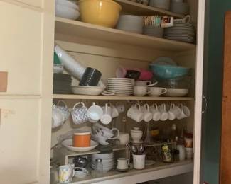 kitchen cabinets are full