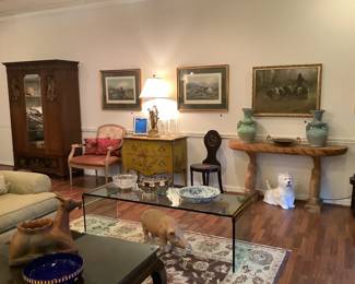 Asian Armoire, Baker Commode, Carved Console