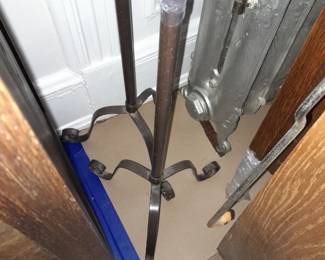 Gothic Style Cast Iron Floor Candle Holders