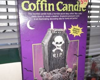 Vintage Fun World Hidden Horror Coffin Candle