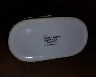 Antique Car Themed Limoges Trinket Box