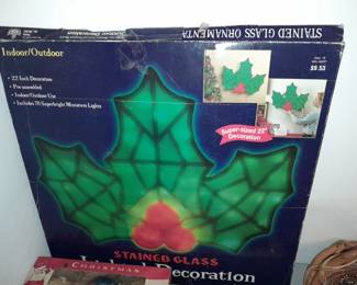 Christmas Light Up "Stained Glass" Christmas Decor