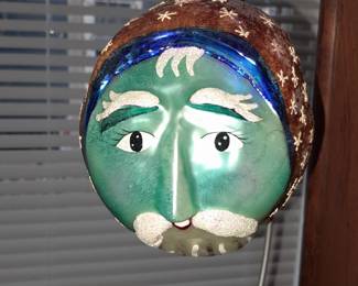 Hand Painted Christmas Ornament Ball On Stand