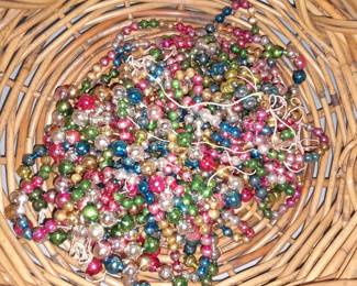 Antique Glass Bead Christmas Garland