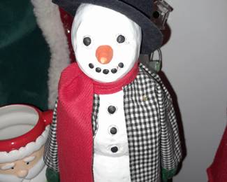 Snowman Figure Decor Signed "k. Germany 1998"