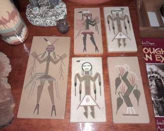 Hand Signed Native American Sand Art