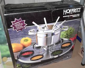 Hoffritz Rotating Stainless Steel Fondue Set