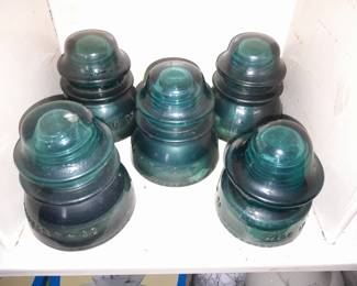 Antique Glass Train Insulators