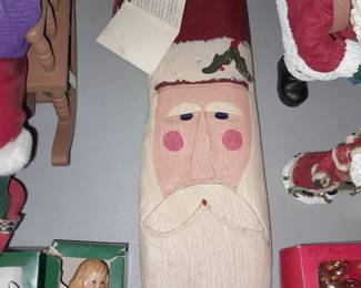 "Nancy Murray Old World Santas" Handpainted & Handcarved Wooden Sign