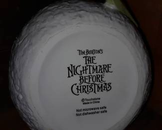 Nightmare Before Christmas Jack Skellington Snowman Ceramic Cookie Jar