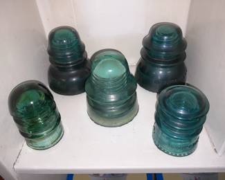 Antique Glass Train Insulators