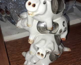 Pig Pile Pottery Sculpture By Fitz & Floyd