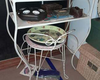Vintage Metal Vanity Set (Table & Chair)