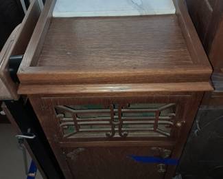 Antique Wooden Cabinet W/ Front Panel