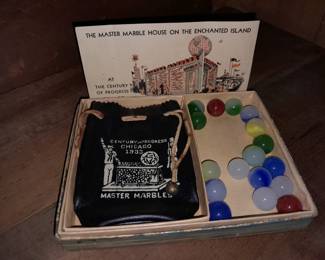 Vintage 1933 "A Century Of Progress" Chicago World's Fair Master Marbles Game