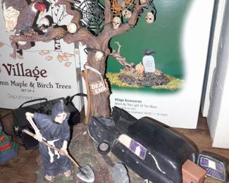 Dept.56 Crashed Hearse Dead End Figurine