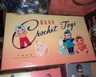 Vintage Crochet Toys Set From China W/ The Original Box