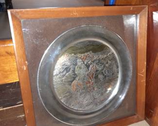 Native American Framed Presentation Plate