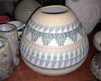 "V. Woods" Signed Navajo Pottery