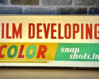 Vintage Lighted Film Developing Store Sign