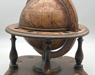 Vintage Globe Pipe Holder w/ Tobacco Holder