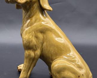 Seated Yellow Laborador Retriever Figurine