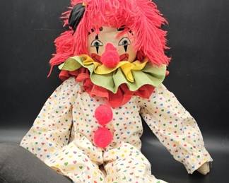 Vintage Lillian Vernon Plush Clown