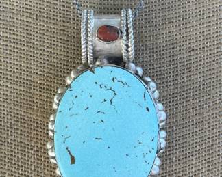 Sterling Silver & Large Polished Cabochon