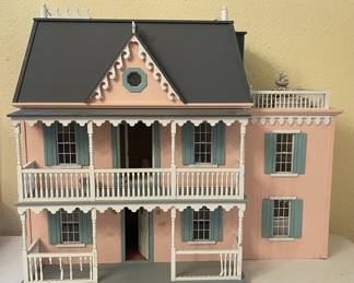 Vintage Wooden Victorian Dollhouse