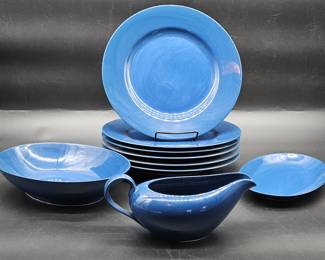 Fitz and Floyd Blue Perma-Glaze Dinnerware
