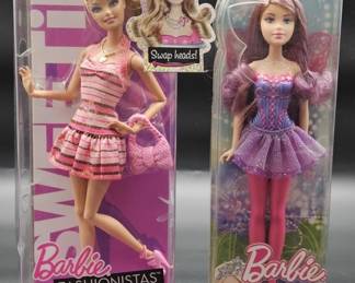 (2) NIB Barbie Dolls. Factory Sealed.