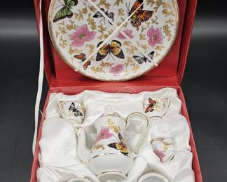 Porcelain Miniature Tea Set In Box