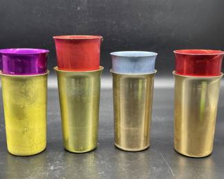 (8) Vintage MCM Aluminum Cups