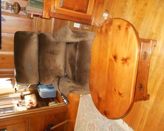 Lift chair and custom made coffee table that makes a chair