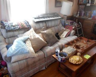 nice hide a bed , custom coffee table