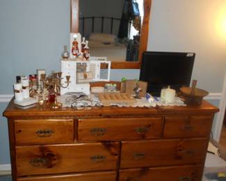 Custom made dresser collection of perfume bottles
