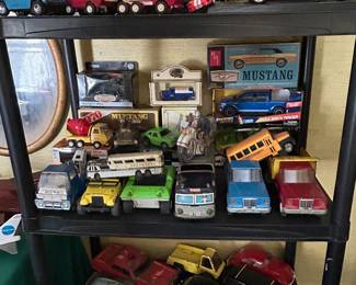Dozens of die cast cars.