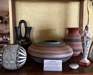 Native American pottery.