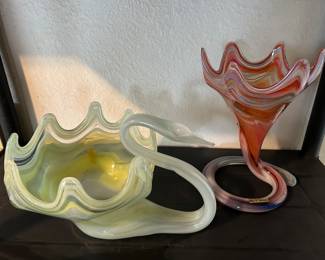 Mid - Century glass and decor.