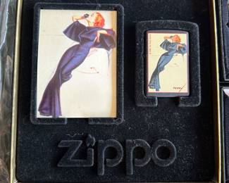 Over fifty Zippo lighters.