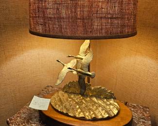 Donald Mcdonald brass sculpture lamp