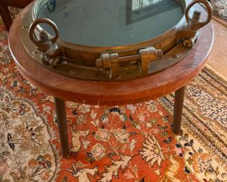 Bronze porthole table