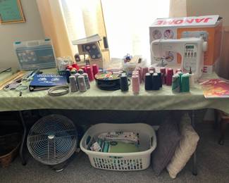 JANOME SEWING MACHINE, THREAD AND MORE